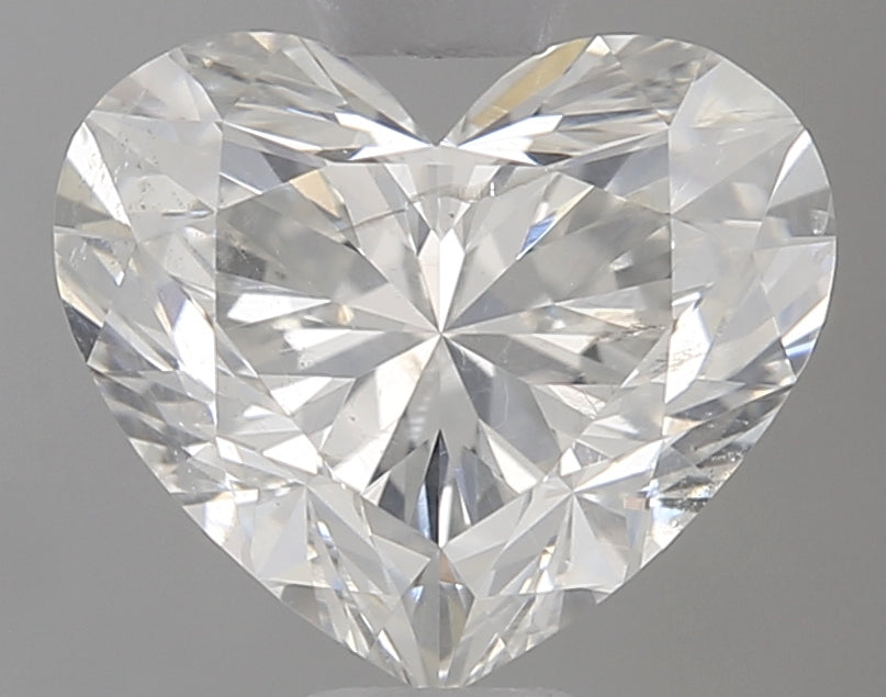 0.93 Carat Heart Natural Diamond with  Cut Diamond in 14KT  view 1
