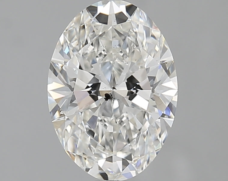 1.5 Carat Oval Natural Diamond with  Cut Diamond in 14KT  view 1
