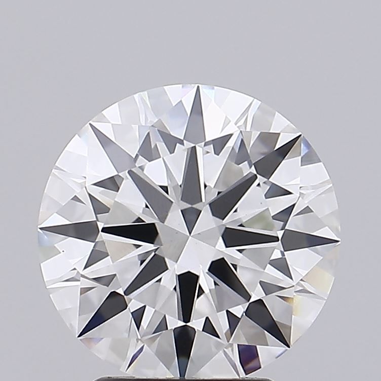 3.36 Carat Round Lab Diamond with  Cut Diamond in 14KT  view 1
