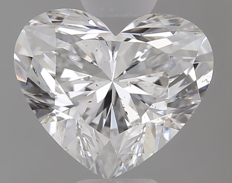 0.8 Carat Heart Natural Diamond with  Cut Diamond in 14KT  view 1
