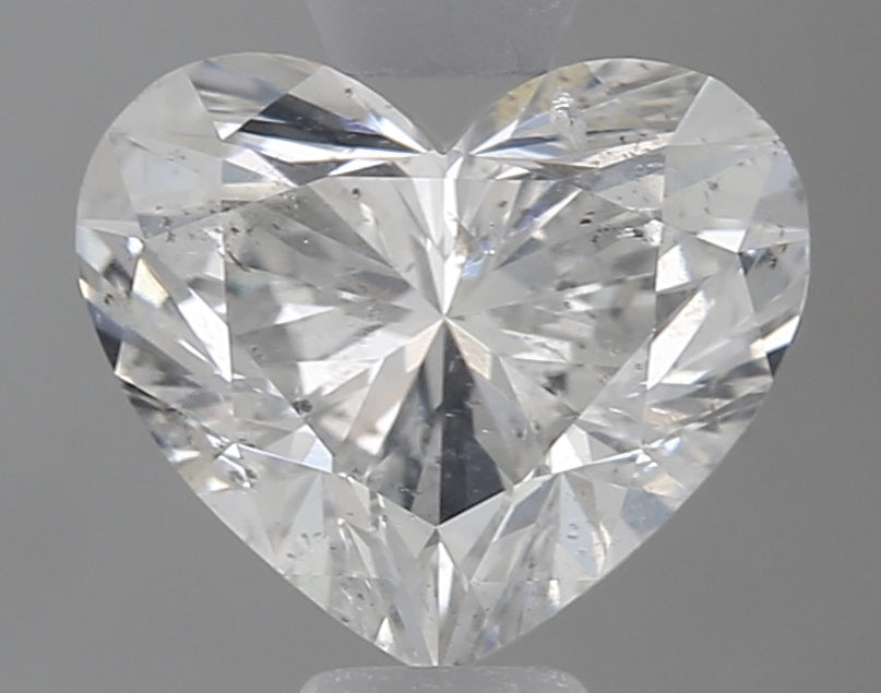 0.9 Carat Heart Natural Diamond with  Cut Diamond in 14KT  view 1
