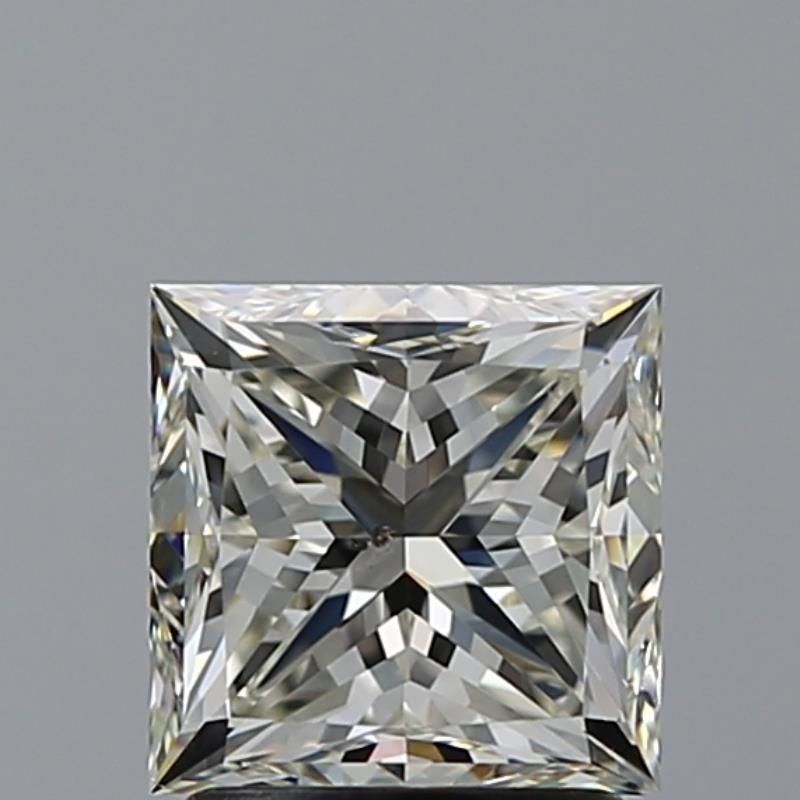 2.0 Carat Princess Natural Diamond with  Cut Diamond in 14KT  view 1
