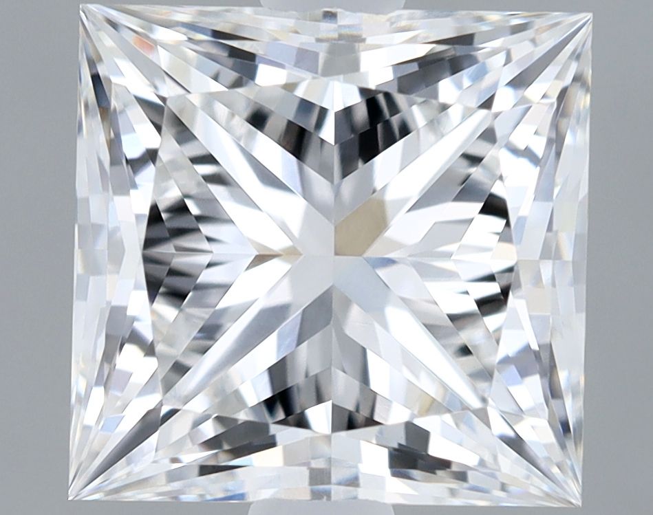 2.07 Carat Princess Lab Diamond with  Cut Diamond in 14KT  view 1
