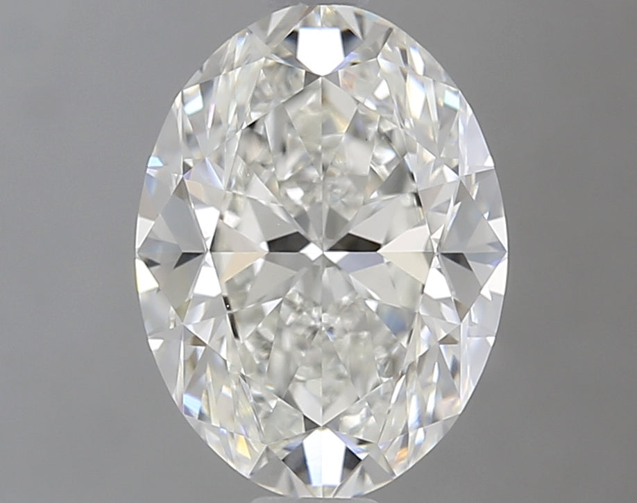 2.01 Carat Oval Lab Diamond with  Cut Diamond in 14KT  view 1

