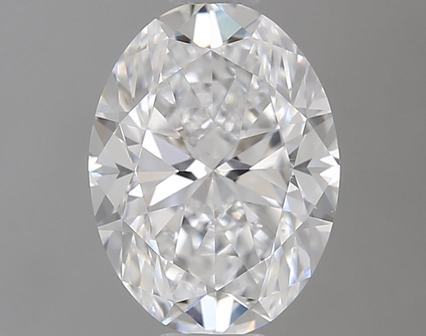 0.91 Carat Oval Natural Diamond with  Cut Diamond in 14KT  view 1
