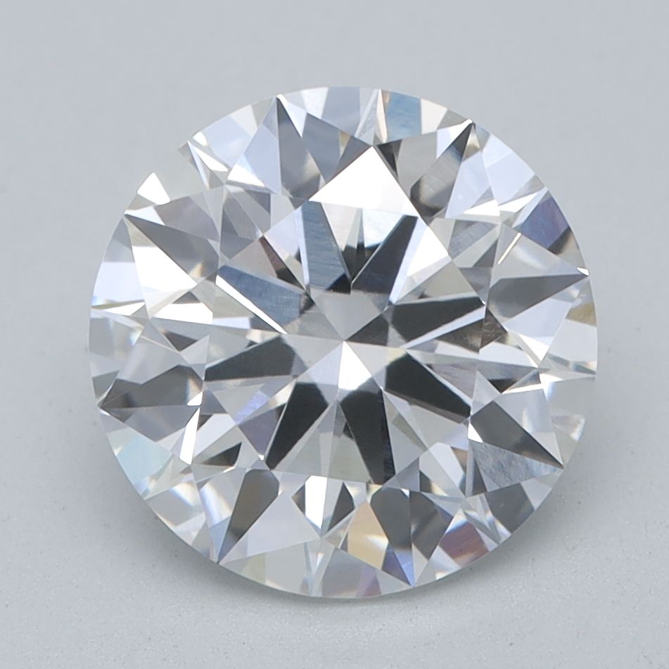 1.98 Carat Round Lab Diamond with  Cut Diamond in 14KT  view 1
