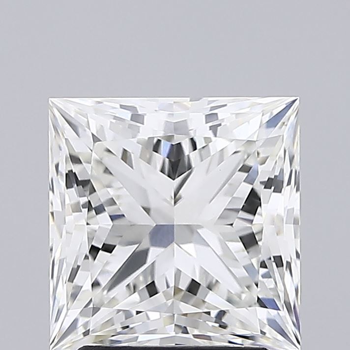2.9 Carat Princess Lab Diamond with  Cut Diamond in 14KT  view 1
