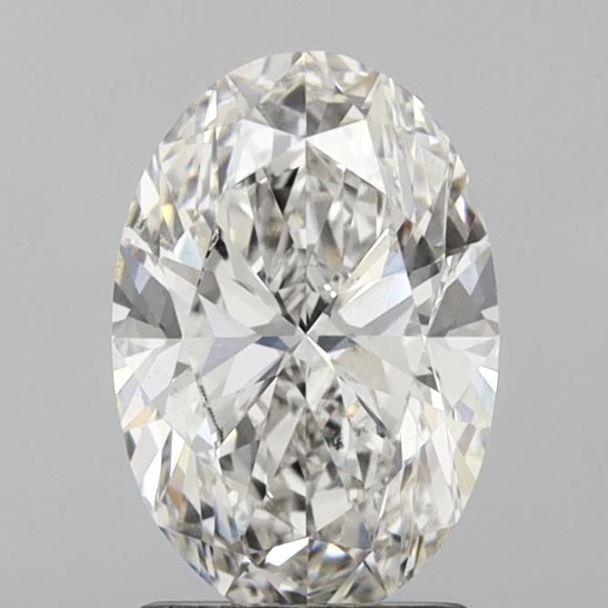 2.02 Carat Oval Lab Diamond with  Cut Diamond in 14KT  view 1
