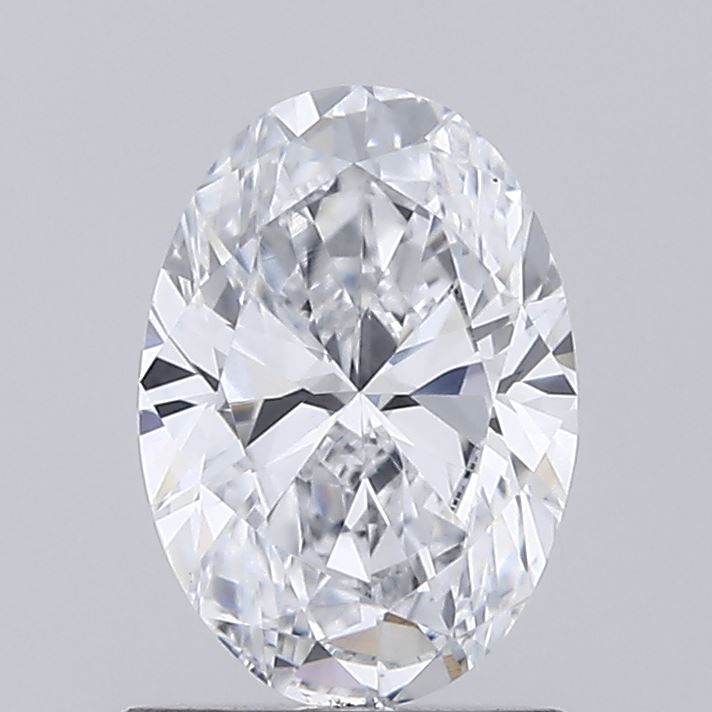 1.0 Carat Oval Lab Diamond with  Cut Diamond in 14KT  view 1
