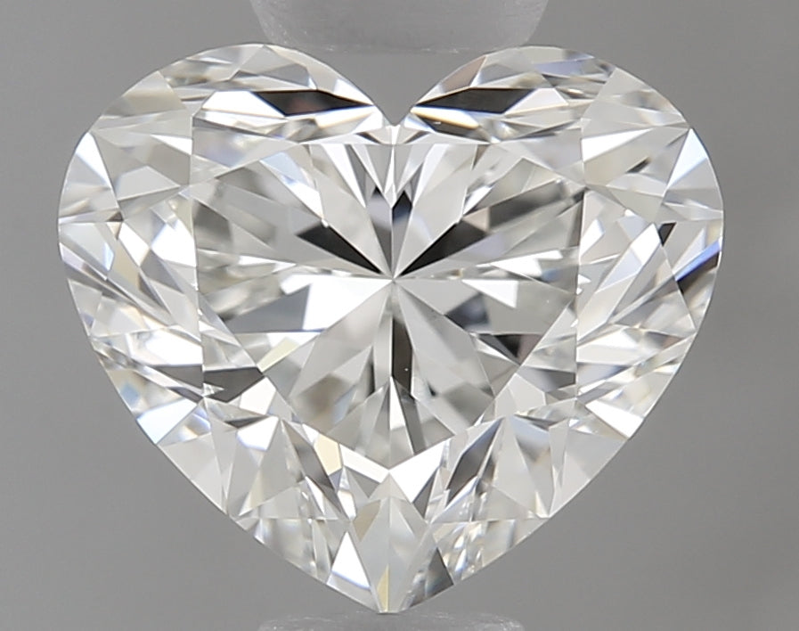 1.0 Carat Heart Natural Diamond with  Cut Diamond in 14KT  view 1
