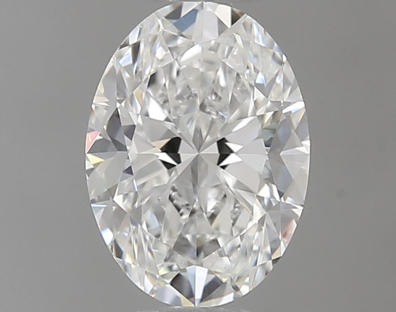 0.5 Carat Oval Natural Diamond with  Cut Diamond in 14KT  view 1
