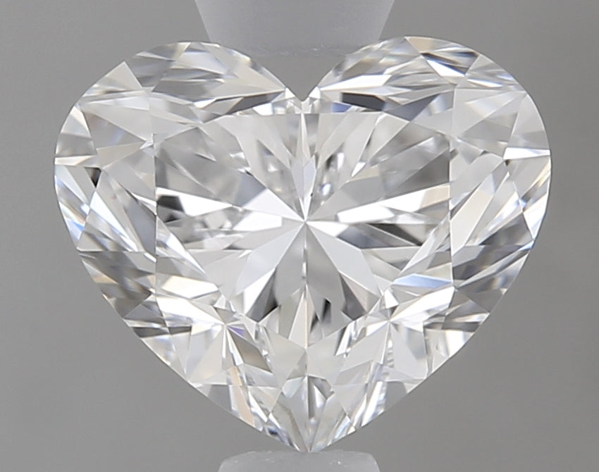 1.0 Carat Heart Natural Diamond with  Cut Diamond in 14KT  view 1
