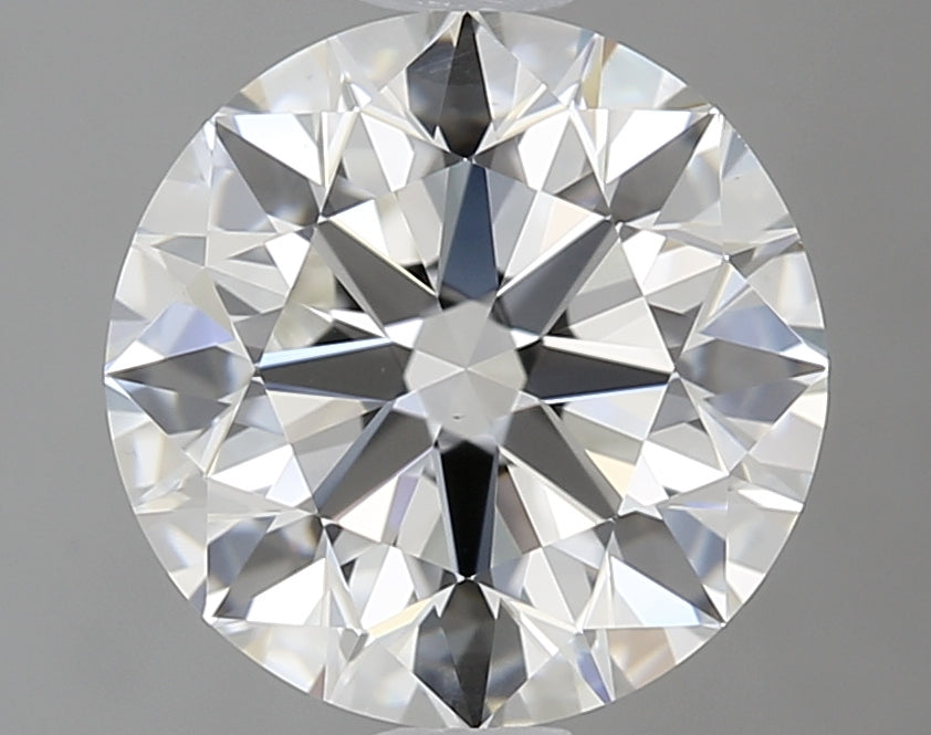 1.55 Carat Round Natural Diamond with  Cut Diamond in 14KT  view 1
