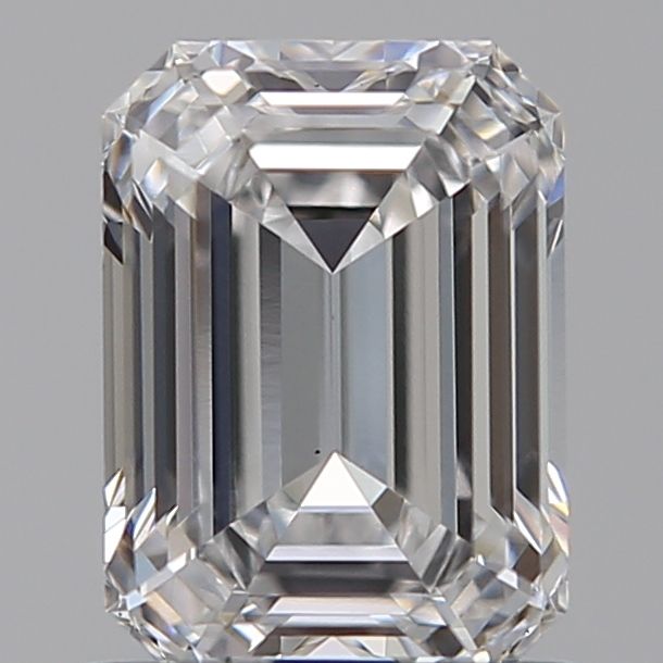 1.09 Carat Emerald Lab Diamond with  Cut Diamond in 14KT  view 1
