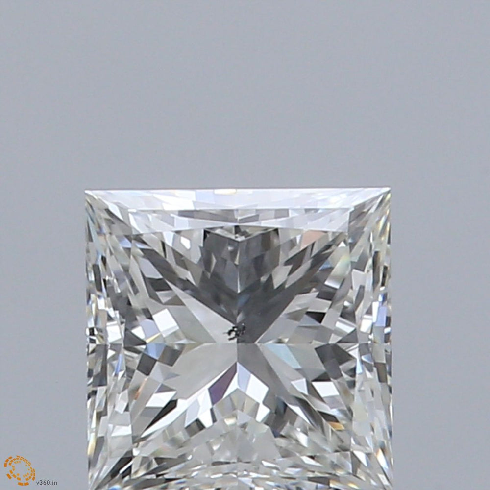 1.0 Carat Princess Natural Diamond with  Cut Diamond in 14KT  view 1
