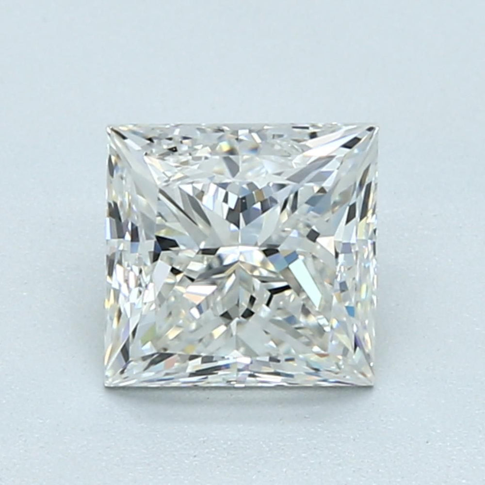 1.5 Carat Princess Natural Diamond with  Cut Diamond in 14KT  view 1
