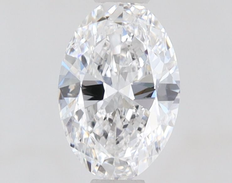 0.49 Carat Oval Lab Diamond with  Cut Diamond in 14KT  view 1
