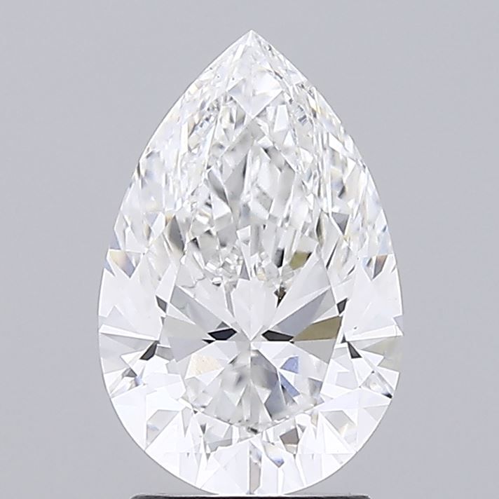 2.29 Carat Pear Lab Diamond with  Cut Diamond in 14KT  view 1
