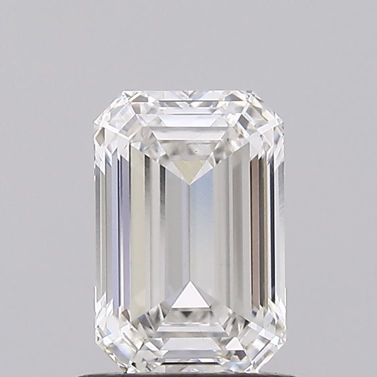 1.12 Carat Emerald Lab Diamond with  Cut Diamond in 14KT  view 1
