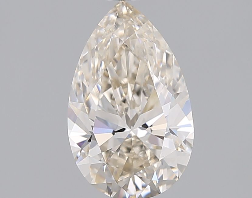 1.13 Carat Pear Natural Diamond with  Cut Diamond in 14KT  view 1
