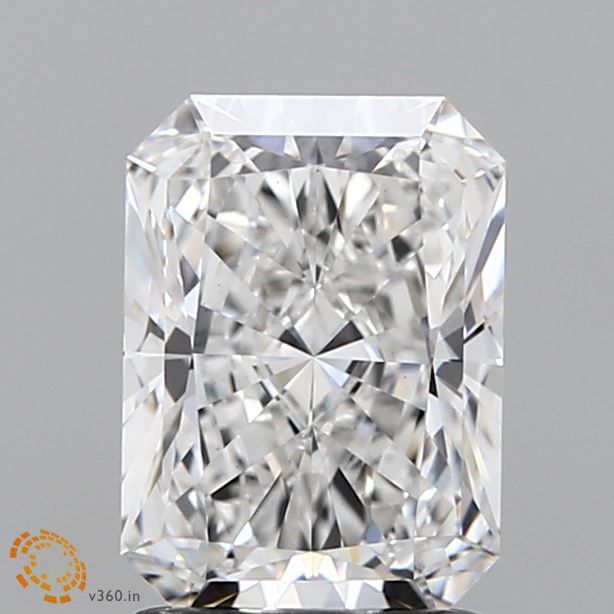 1.7 Carat Radiant Lab Diamond with  Cut Diamond in 14KT  view 1
