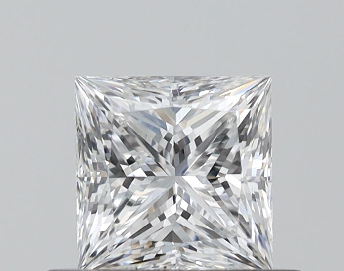 0.56 Carat Princess Lab Diamond with  Cut Diamond in 14KT  view 1
