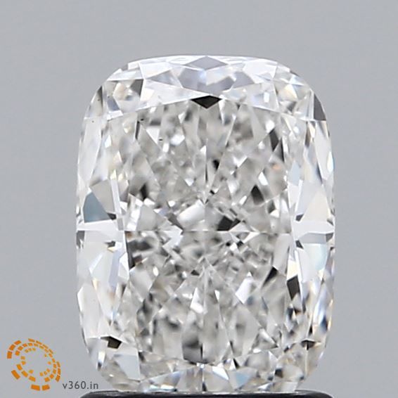 1.37 Carat Cushion Lab Diamond with  Cut Diamond in 14KT  view 1
