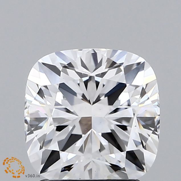 2.17 Carat Cushion Lab Diamond with  Cut Diamond in 14KT  view 1

