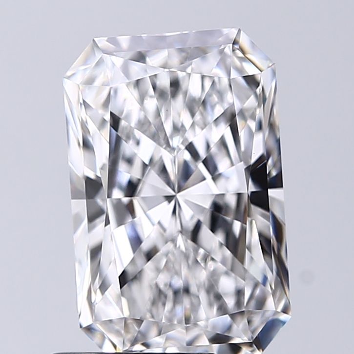 2.71 Carat Radiant Lab Diamond with  Cut Diamond in 14KT  view 1
