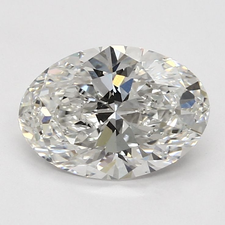 2.51 Carat Oval Lab Diamond with  Cut Diamond in 14KT  view 1
