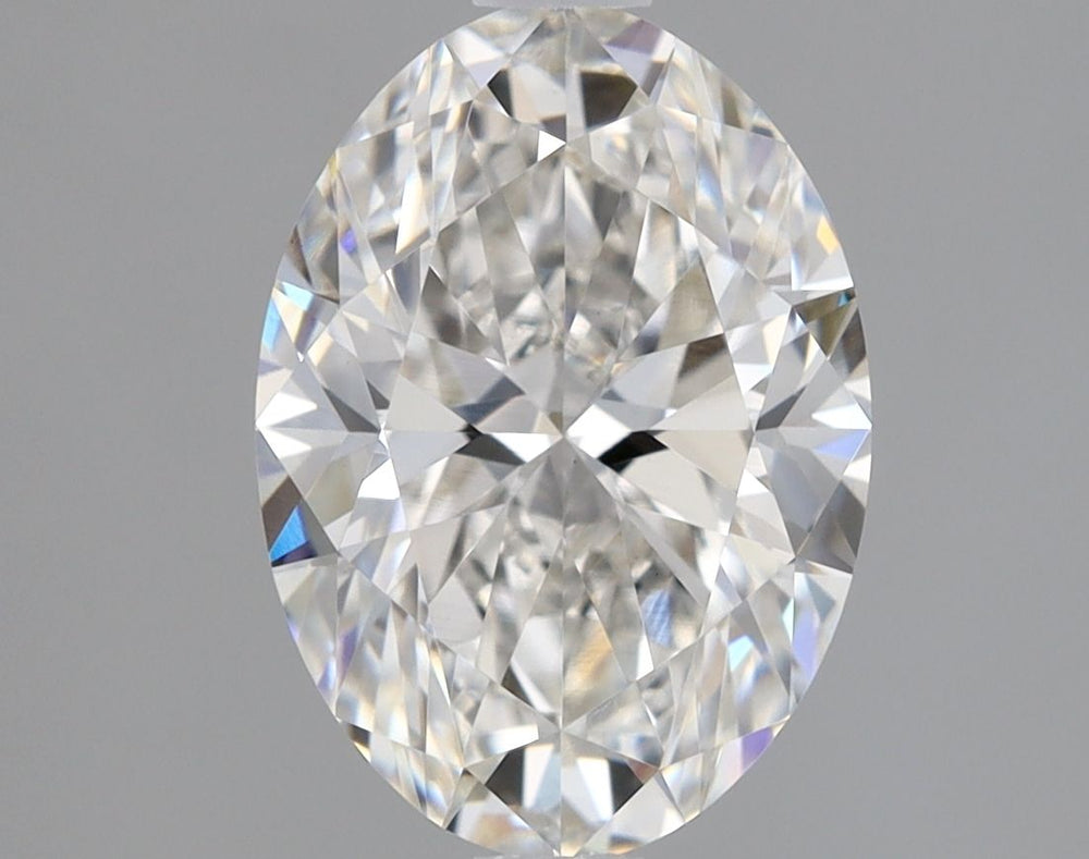 1.5 Carat Oval Lab Diamond with  Cut Diamond in 14KT  view 1
