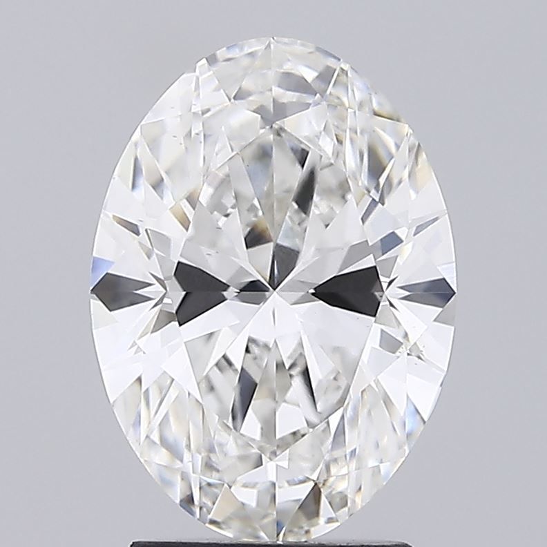 2.5 Carat Oval Lab Diamond with  Cut Diamond in 14KT  view 1
