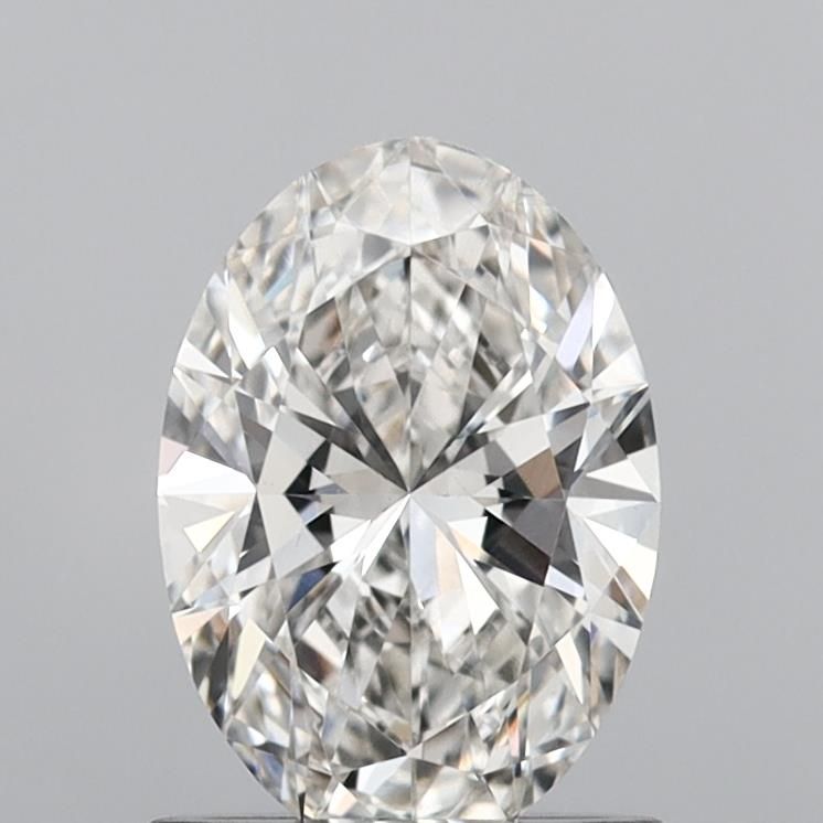 1.04 Carat Oval Lab Diamond with  Cut Diamond in 14KT  view 1

