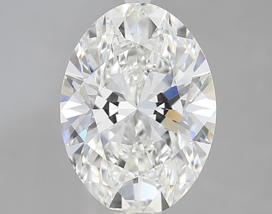 3.28 Carat Oval Lab Diamond with  Cut Diamond in 14KT  view 1
