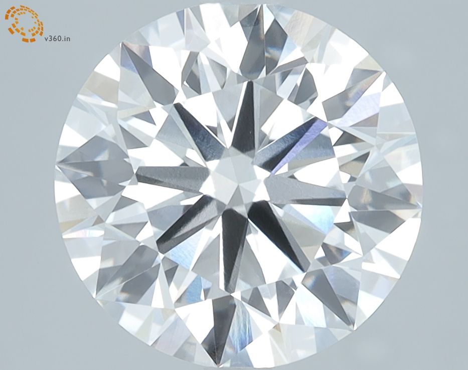 3.83 Carat Round Lab Diamond with  Cut Diamond in 14KT  view 1
