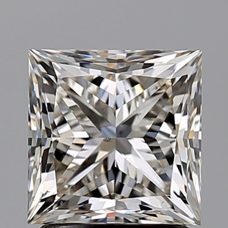 2.02 Carat Princess Natural Diamond with  Cut Diamond in 14KT  view 1
