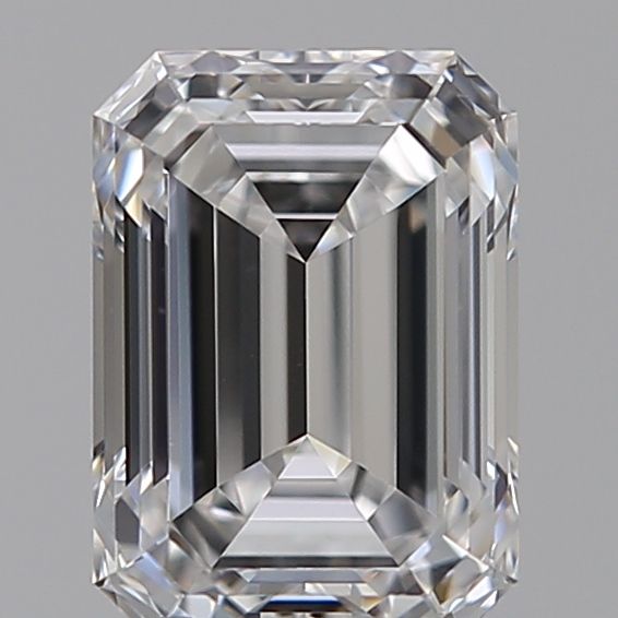 1.0 Carat Emerald Lab Diamond with  Cut Diamond in 14KT  view 1
