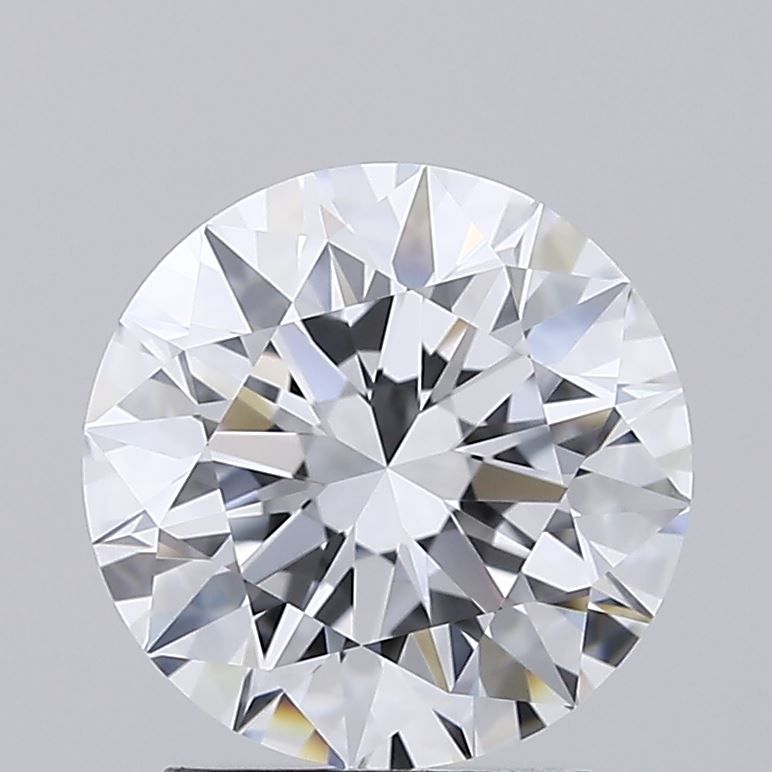 2.15 Carat Round Lab Diamond with  Cut Diamond in 14KT  view 1
