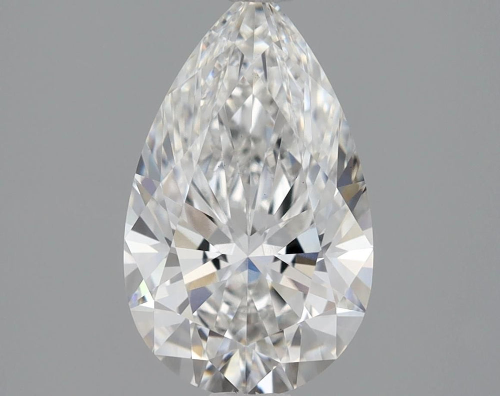 1.68 Carat Pear Lab Diamond with  Cut Diamond in 14KT  view 1
