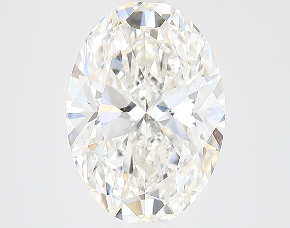 3.31 Carat Oval Lab Diamond with  Cut Diamond in 14KT  view 1
