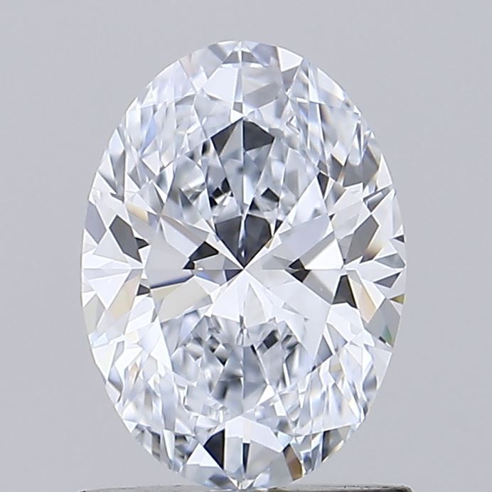 1.0 Carat Oval Lab Diamond with  Cut Diamond in 14KT  view 1
