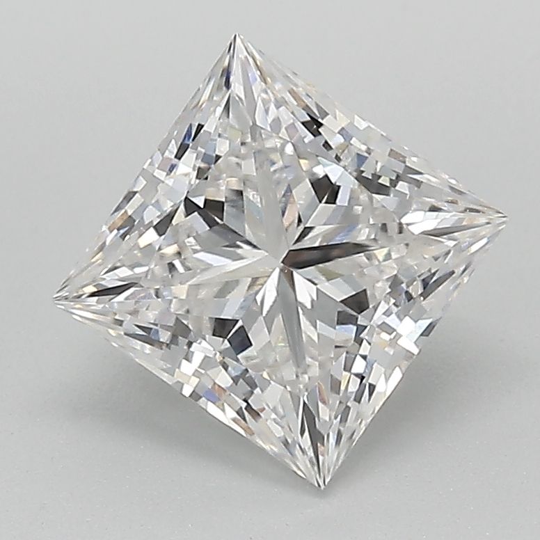 1.93 Carat Princess Lab Diamond with  Cut Diamond in 14KT  view 1
