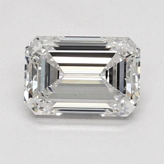 1.06 Carat Emerald Lab Diamond with  Cut Diamond in 14KT  view 1
