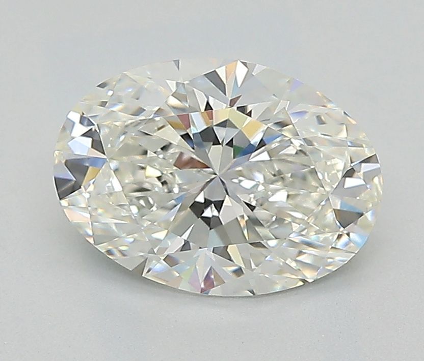 2.01 Carat Oval Lab Diamond with  Cut Diamond in 14KT  view 1
