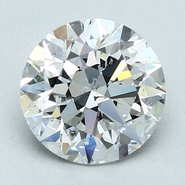 2.01 Carat Round Natural Diamond with  Cut Diamond in 14KT  view 1
