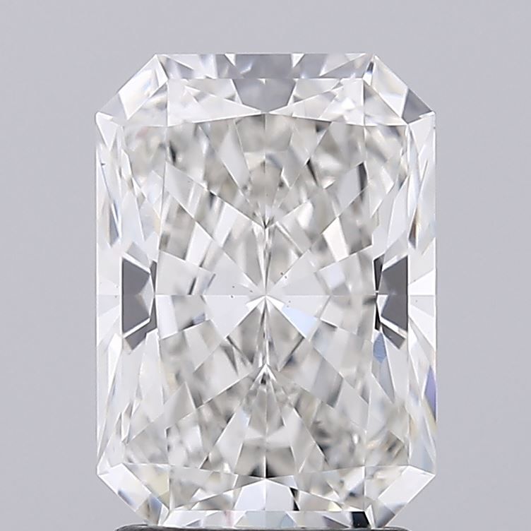 2.1 Carat Radiant Lab Diamond with  Cut Diamond in 14KT  view 1
