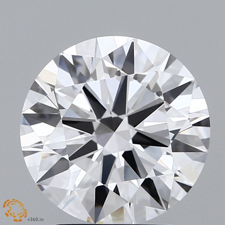 2.87 Carat Round Lab Diamond with  Cut Diamond in 14KT  view 1
