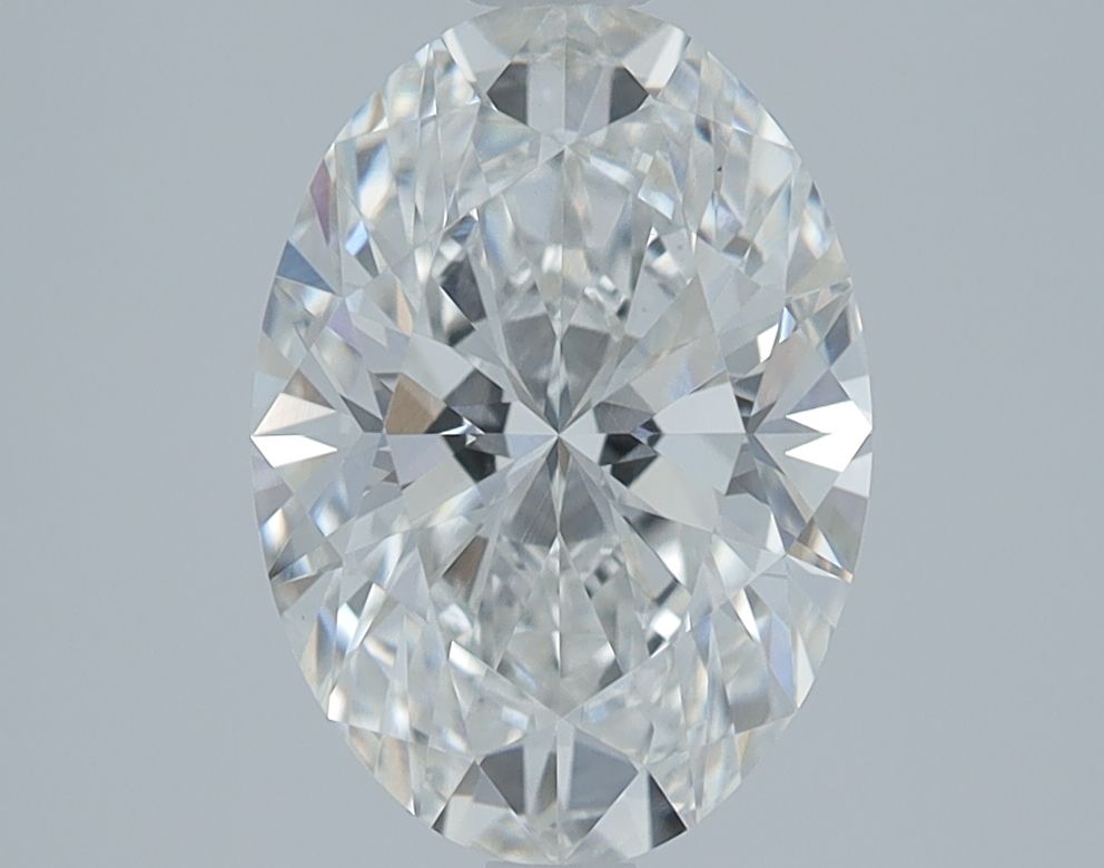 2.25 Carat Oval Lab Diamond with  Cut Diamond in 14KT  view 1
