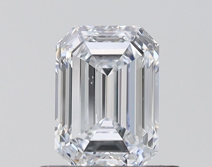 1.01 Carat Emerald Lab Diamond with  Cut Diamond in 14KT  view 1
