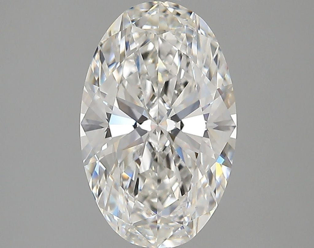 2.4 Carat Oval Lab Diamond with  Cut Diamond in 14KT  view 1
